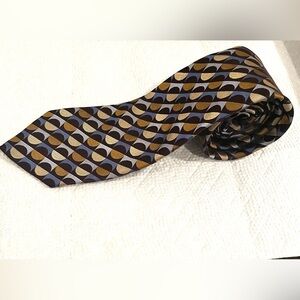 NWT Michael Kors Tie -In Bronze And Brown 100% Silk